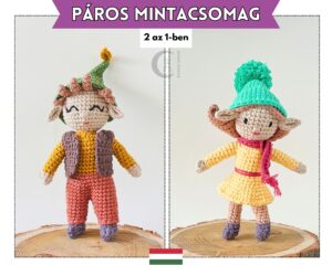 Őszmanó horgolásminta csomag - Benő és Viki horgolt erdei manók