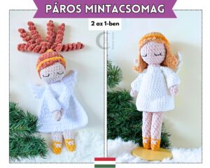 Angyal horgolásminta csomag - Eliza és Lizi